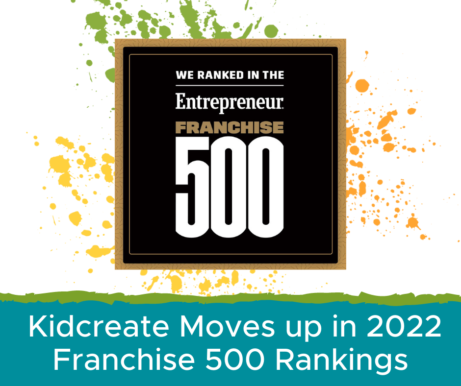 Kidcreate Ranked Among Top Franchises in Entrepreneur's Highly Competitive Franchise 500!