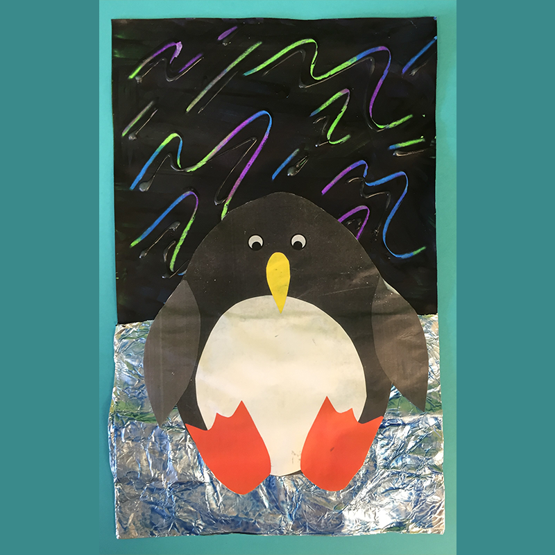 Kidcreate Studio - Chicago Lakeview, Glow-in-the-Dark Penguin Art Project