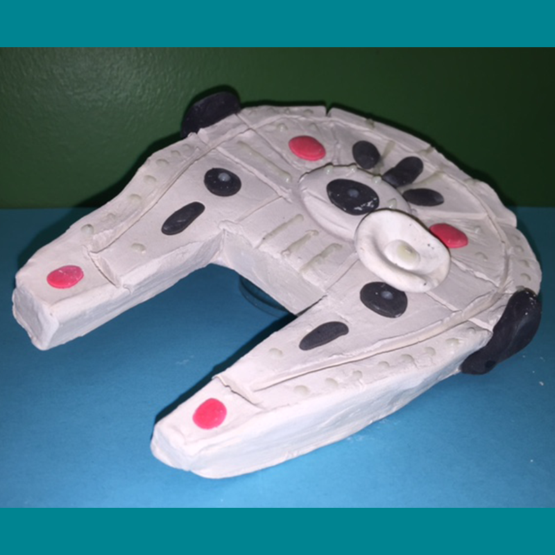 Kidcreate Studio - Chicago Lakeview, Glow-in-the-Dark Millennium Falcon Art Project
