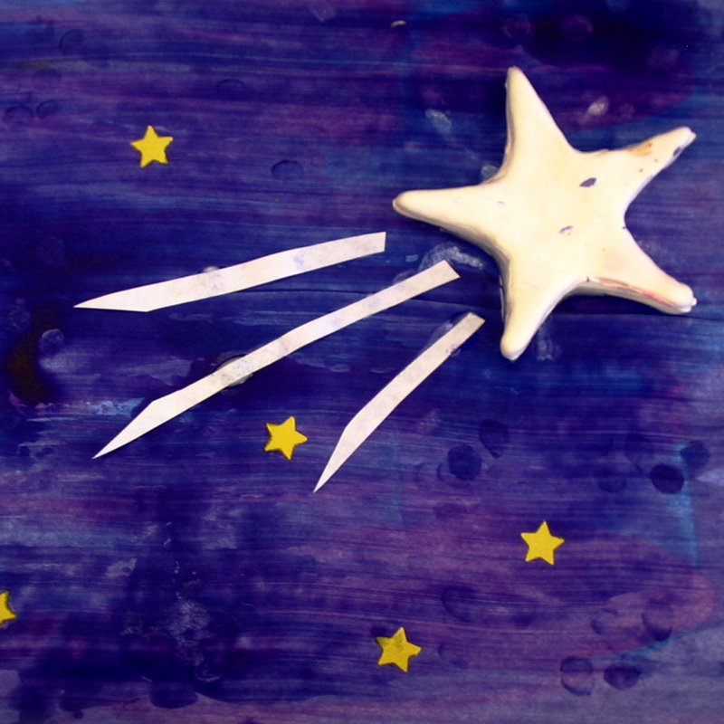 Kidcreate Studio - Chicago Lakeview, Glow-in-the-Dark Shooting Star Art Project