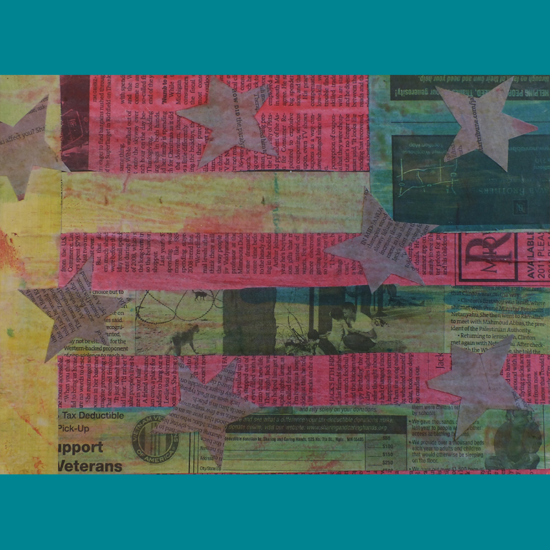 Kidcreate Studio - San Antonio, Jasper John's Flag on Canvas Art Project
