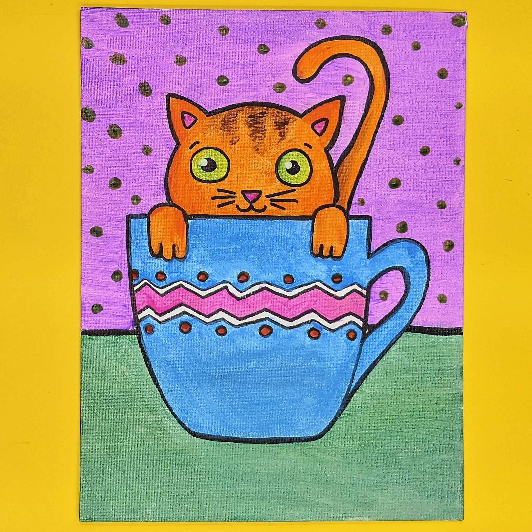Kidcreate Studio - Oak Park, Teacup Kitten Art Project