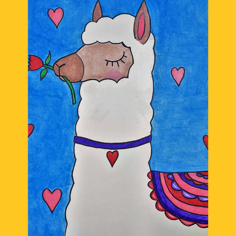 Kidcreate Studio - San Antonio, Fancy Llama Art Project